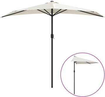 vidaXL Tuinparasol - Zandkleurig - 270 x 144 x 222 cm - Polyester - Aluminium paal Beige