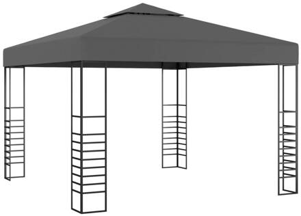 vidaXL Tuinpaviljoen 3x3 m antraciet Grijs