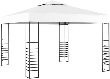 vidaXL Tuinpaviljoen 3x3 m wit