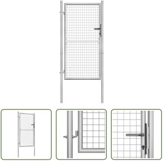 vidaXL Tuinpoort - Klassiek ontwerp - Stabiel en duurzaam - Robuust staal - Gegalvaniseerd tegen roest - 105