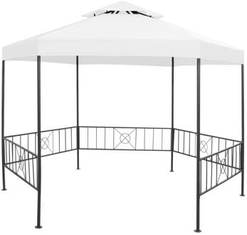 vidaXL Tuinprieel 180 g/m² 323x275x265 cm wit