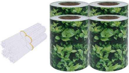 vidaXL Tuinschermen 4 st 35x0,19 m PVC groen  VDXL_147851