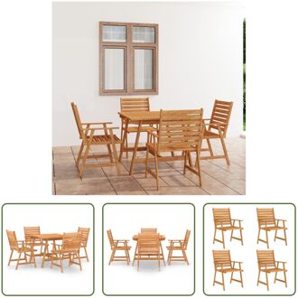 vidaXL Tuinset Acaciahout - 88x88x74cm (tafel) - 56x62x92cm (stoel) - Weerbestendig Bruin