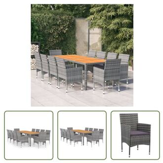 vidaXL Tuinset - Grijs - 250x100x75 cm - Weerbestendig