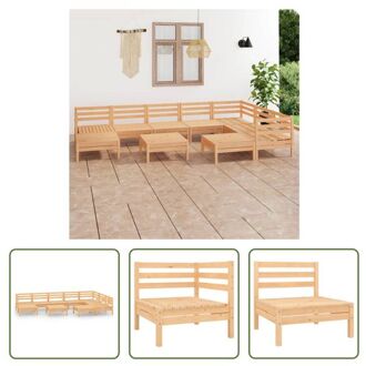 vidaXL Tuinset - Houten - Lounge - Afmeting- 63.5x63.5x62.5cm - Materiaal- Grenenhout - Montage vereist Bruin