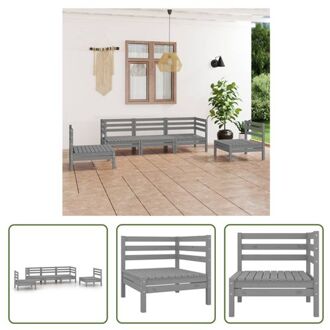 vidaXL Tuinset Modulaire Grenenhout - Grijs - 63.5 x 63.5 x 62.5 cm