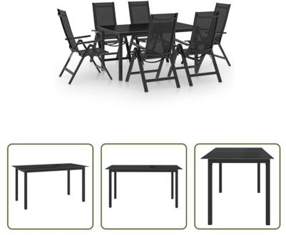 vidaXL Tuinset - praktisch en trendy - meubelset - Afmeting- 150 x 90 x 74cm - Ken- inklapbaar en verstelbaar Grijs