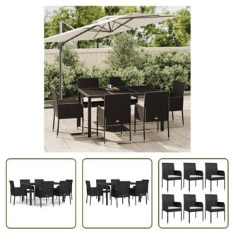 vidaXL Tuinset - Trendy - Tuinmeubelen - Afmetingen- 150 x 90 x 75 cm - Kleur- Zwart - Materiaal- PE-rattan