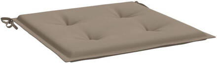 vidaXL Tuinstoelkussens 6 st 50x50x3 cm stof taupe Bruin