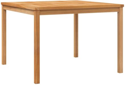 vidaXL Tuintafel 110x110x77 cm massief teakhout Bruin