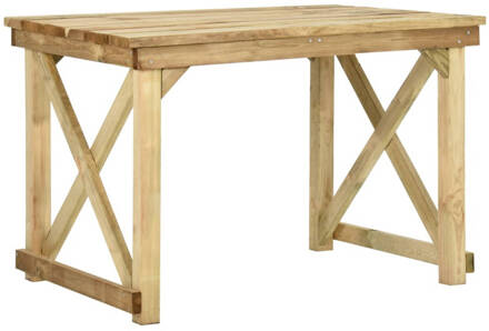 vidaXL Tuintafel 110x79x75 cm geïmpregneerd grenenhout Bruin