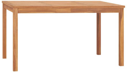 vidaXL Tuintafel 140x80x77 cm massief teakhout Bruin