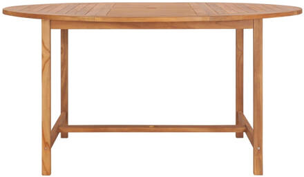 vidaXL Tuintafel 150x76 cm massief teakhout Bruin