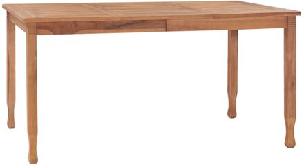 vidaXL Tuintafel 150x90x75 cm massief teakhout Bruin