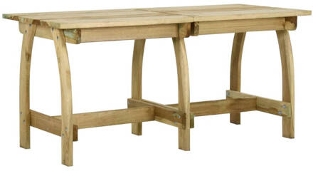 vidaXL Tuintafel 160x74x75 cm geïmpregneerd grenenhout Bruin