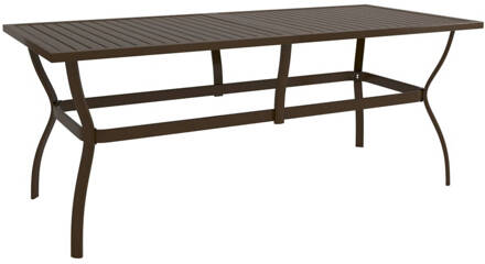 vidaXL Tuintafel 190x80x72 cm staal bruin