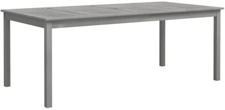 vidaXL Tuintafel 200x100x75 cm massief acaciahout grijs