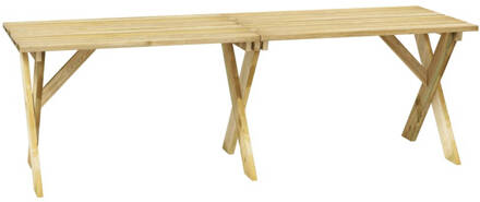 vidaXL Tuintafel 220x73x70 cm geïmpregneerd grenenhout Bruin