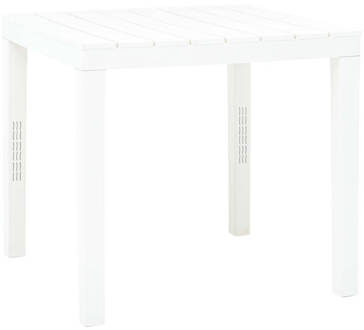 vidaXL Tuintafel 78x78x72 cm kunststof wit