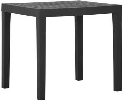 vidaXL Tuintafel 79x65x72 cm kunststof grijs  VDXL_315843