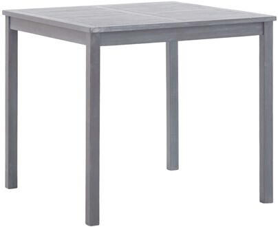 vidaXL Tuintafel 80x80x74 cm massief acaciahout grijs