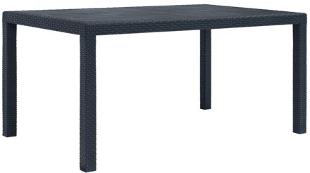 vidaXL Tuintafel Antraciet 150 x 90 x 72 cm Grijs