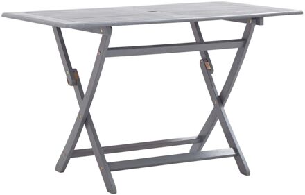 vidaXL Tuintafel inklapbaar 120x70x75 cm massief acaciahout Grijs