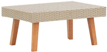 vidaXL Tuintafel poly rattan beige