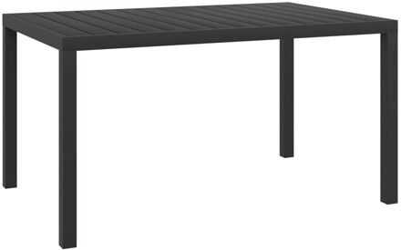 vidaXL Tuintafel Zwart 150 x 90 x 74 cm