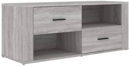 vidaXL Tv-meubel 100x35x40 cm bewerkt hout grijs sonoma eikenkleurig