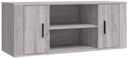 vidaXL Tv-meubel 100x35x40 cm bewerkt hout grijs sonoma eikenkleurig