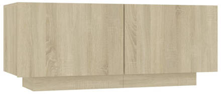 vidaXL Tv-meubel 100x35x40 cm spaanplaat sonoma eikenkleurig Bruin