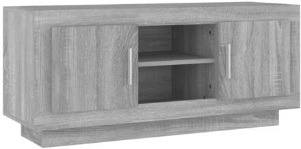 vidaXL Tv-meubel 102x35x45 cm bewerkt hout grijs sonoma eikenkleurig