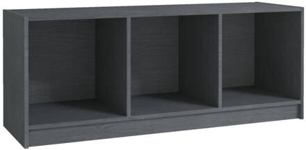 vidaXL Tv-meubel 104x33x41 cm massief grenenhout grijs