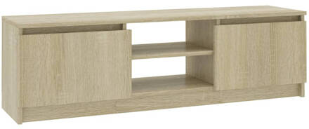 vidaXL Tv-meubel 120x30x35,5 cm bewerkt hout sonoma eikenkleurig Bruin