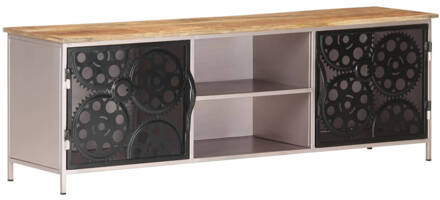 vidaXL Tv-meubel 120x30x40 cm ruw mangohout Bruin