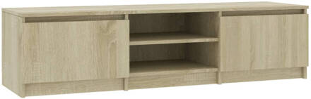 vidaXL Tv-meubel 140x40x35,5 cm bewerkt hout sonoma eikenkleurig Bruin