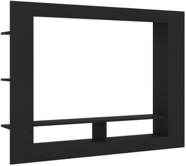 vidaXL Tv-meubel 152x22x113 cm spaanplaat zwart