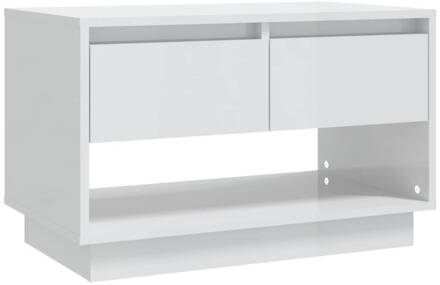 vidaXL Tv-meubel 70x41x44 cm spaanplaat hoogglans wit