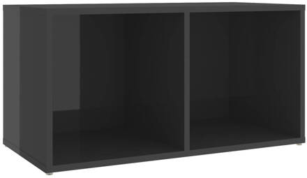 vidaXL Tv-meubel 72x35x36,5 cm spaanplaat hoogglans grijs