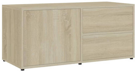 vidaXL Tv-meubel 80x34x36 cm spaanplaat sonoma eikenkleurig Bruin