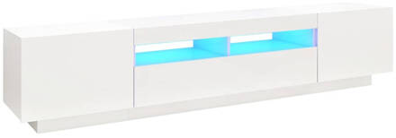 vidaXL Tv-meubel met LED-verlichting 200x35x40 cm wit