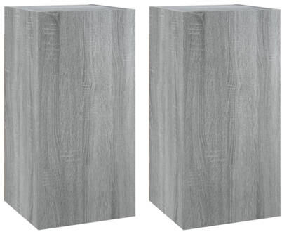 vidaXL Tv-meubelen 2 st 30,5x30x60 cm bewerkt hout grijs sonoma eiken