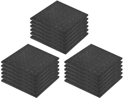 vidaXL Valtegels 18 st 50x50x3 cm rubber zwart