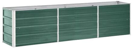 vidaXL Verhoogde Tuinbak - Gegalvaniseerd Staal - 240 x 40 x 45 cm - Groen