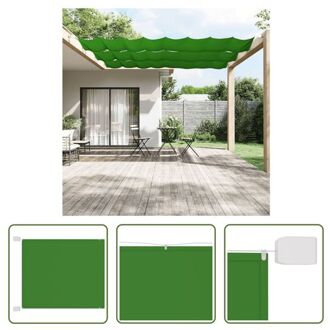 vidaXL Verticaal Scherm Balkon - 100x420cm - Lichtgroen Oxford Stof