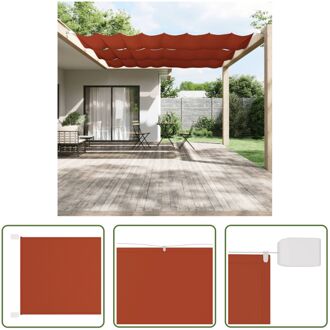 vidaXL Verticaal Scherm Balkon - 140 x 360 cm - Terracotta Rood