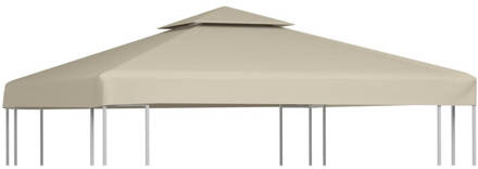 vidaXL Vervangend Tentdoek Prieel 310 G/m² 3x3 M Beige