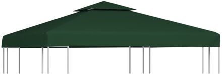 vidaXL Vervangend tentdoek prieel 310 g/m² 3x3 m groen