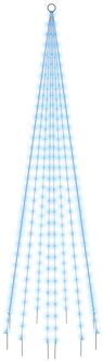 vidaXL Vlaggenmast kerstboom 310 LED's blauw 300 cm Multikleur